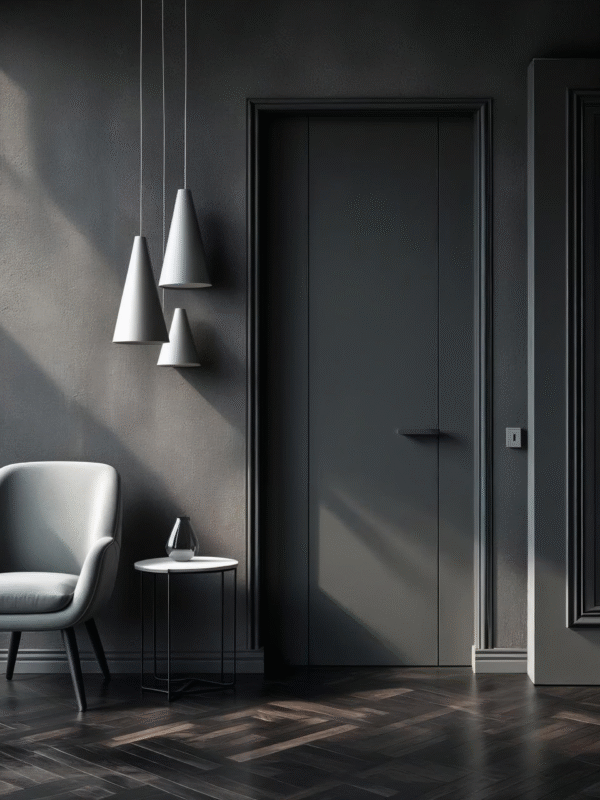Тъмно сива интериорна врата